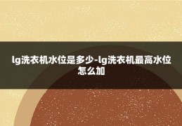 lg洗衣机水位是多少-lg洗衣机最高水位怎么加