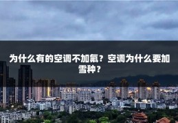为什么有的空调不加氟？空调为什么要加雪种？
