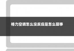 格力空调怎么没反应是怎么回事