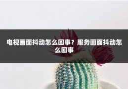电视画面抖动怎么回事?服务画面抖动怎么回事