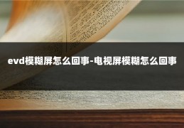 evd模糊屏怎么回事-电视屏模糊怎么回事
