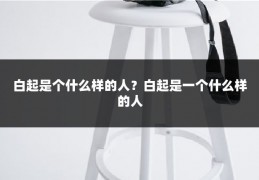 白起是个什么样的人?白起是一个什么样的人