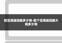 配空调遥控器多少钱-配个空调遥控器大概多少钱