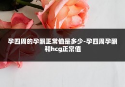 孕四周的孕酮正常值是多少-孕四周孕酮和hcg正常值