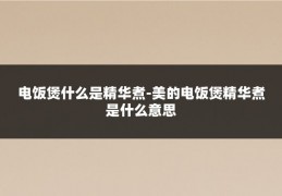 电饭煲什么是精华煮-美的电饭煲精华煮是什么意思