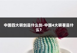 中国四大明剑是什么剑-中国4大明著是什么?
