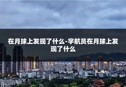 在月球上发现了什么-宇航员在月球上发现了什么