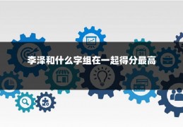 李泽和什么字组在一起得分最高