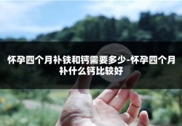 怀孕四个月补铁和钙需要多少-怀孕四个月补什么钙比较好