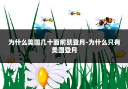 为什么美国几十面前就登月-为什么只有美国登月