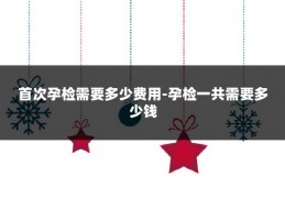 首次孕检需要多少费用-孕检一共需要多少钱