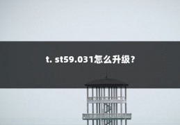 t. st59.031怎么升级?