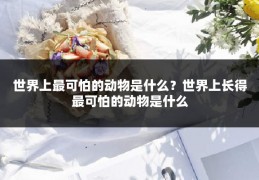 世界上最可怕的动物是什么？世界上长得最可怕的动物是什么