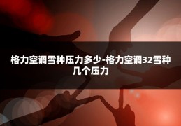格力空调雪种压力多少-格力空调32雪种几个压力