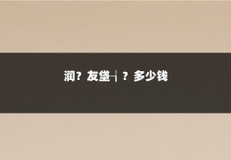 润?友垡┧?多少钱