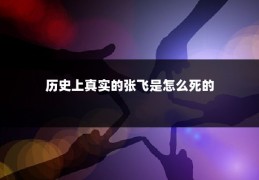 历史上真实的张飞是怎么死的
