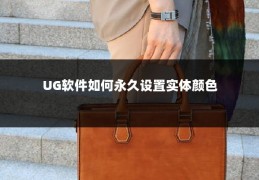 UG软件如何永久设置实体颜色