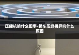 压缩机响什么回事-轿车压缩机异响什么原因