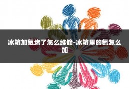 冰箱加氟堵了怎么维修-冰箱里的氟怎么加