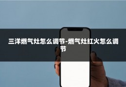 三洋燃气灶怎么调节-燃气灶红火怎么调节