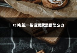 tcl电视一按设置就黑屏怎么办