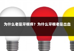 为什么老是牙根痒？为什么牙根老是出血