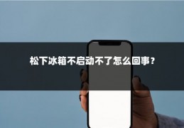 松下冰箱不启动不了怎么回事？