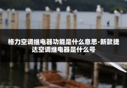 格力空调继电器功能是什么意思-新款捷达空调继电器是什么号