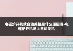 电磁炉开机就自动关机是什么原因呢-电磁炉开机马上自动关机