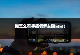 你怎么看待感情博主陶白白？