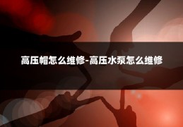 高压帽怎么维修-高压水泵怎么维修