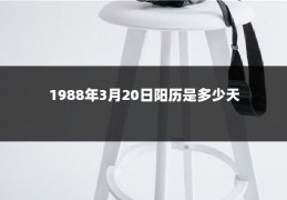 1988年3月20日阳历是多少天