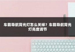 车载导航背光灯怎么关掉？车载导航背光灯亮度调节