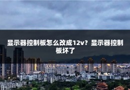 显示器控制板怎么改成12v？显示器控制板坏了