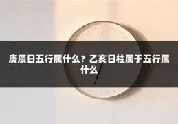 庚辰日五行属什么？乙亥日柱属于五行属什么