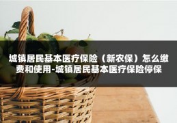 城镇居民基本医疗保险（新农保）怎么缴费和使用-城镇居民基本医疗保险停保