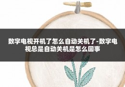 数字电视开机了怎么自动关机了-数字电视总是自动关机是怎么回事