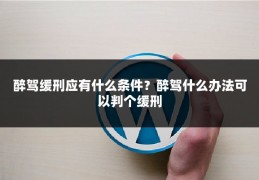 醉驾缓刑应有什么条件?醉驾什么办法可以判个缓刑