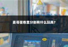 麦哥蛋卷里分别有什么玩具?