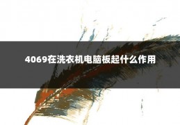 4069在洗衣机电脑板起什么作用