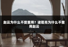 赵云为什么不受重用？诸葛亮为什么不重用赵云