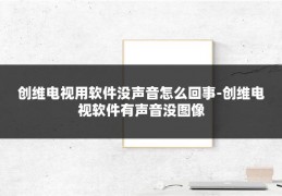 创维电视用软件没声音怎么回事-创维电视软件有声音没图像