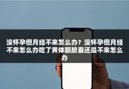 没怀孕但月经不来怎么办?没怀孕但月经不来怎么办吃了黄体酮胶囊还是不来怎么办