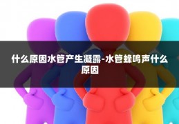 什么原因水管产生凝露-水管蜂鸣声什么原因