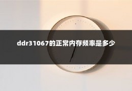 ddr31067的正常内存频率是多少