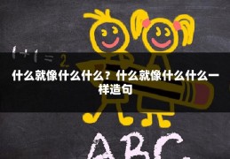 什么就像什么什么？什么就像什么什么一样造句