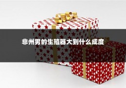 非州男的生殖器大到什么成度
