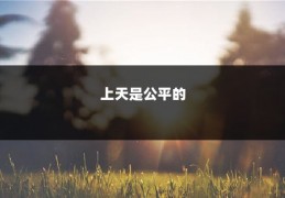 上天是公平的