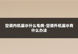 空调内机漏水什么毛病-空调外机漏水有什么办法