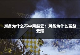 刘备为什么不中用赵云?刘备为什么骂赵云滚